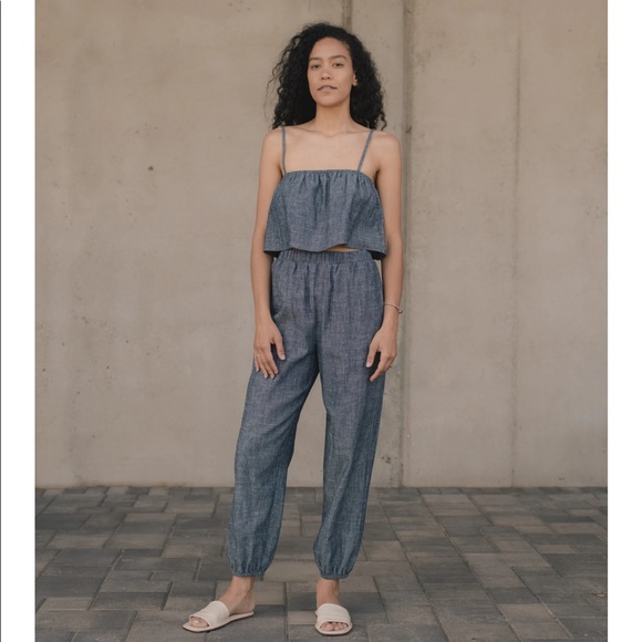 *Reserved* OZMA Neale Top - Organic Chambray - Indigo XS + Vivian Top XS 💙 - Picture 4 of 10